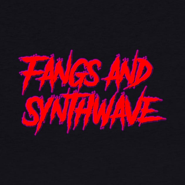 Fangs and Synthwave Big Red Logo by Electrish